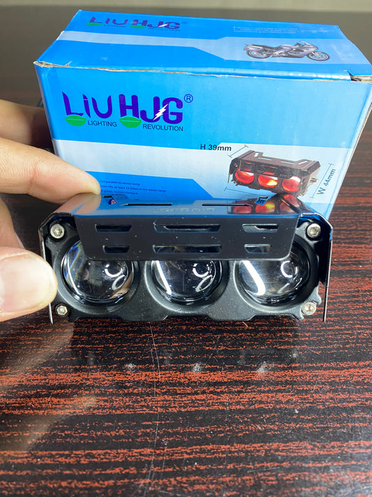 3 LENS METEL LIGHT WITH 2 COLOUR FOR ALL BIKES (SHINE ON WHEEL)